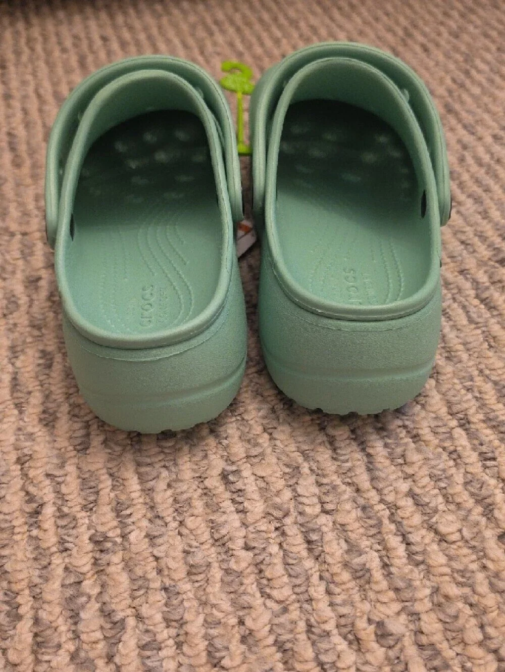 CROCS Classic Platform Clog Green Shoes Size 7